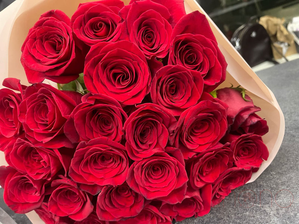 Abundant 25 Rose Arrangement roses