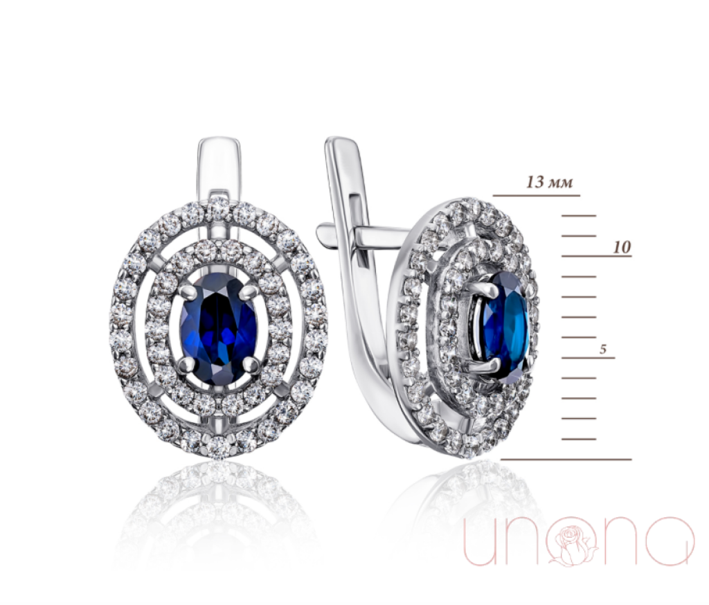 Affinity Silver Earrings With Sapphires By Holidays