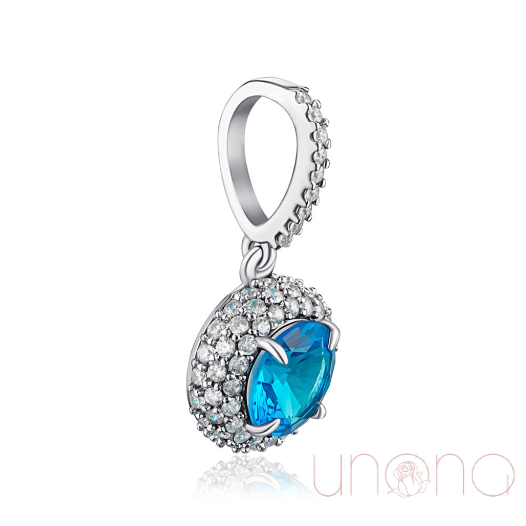 Affinity Silver Pendant with Blue Quartz Stone Jewelry