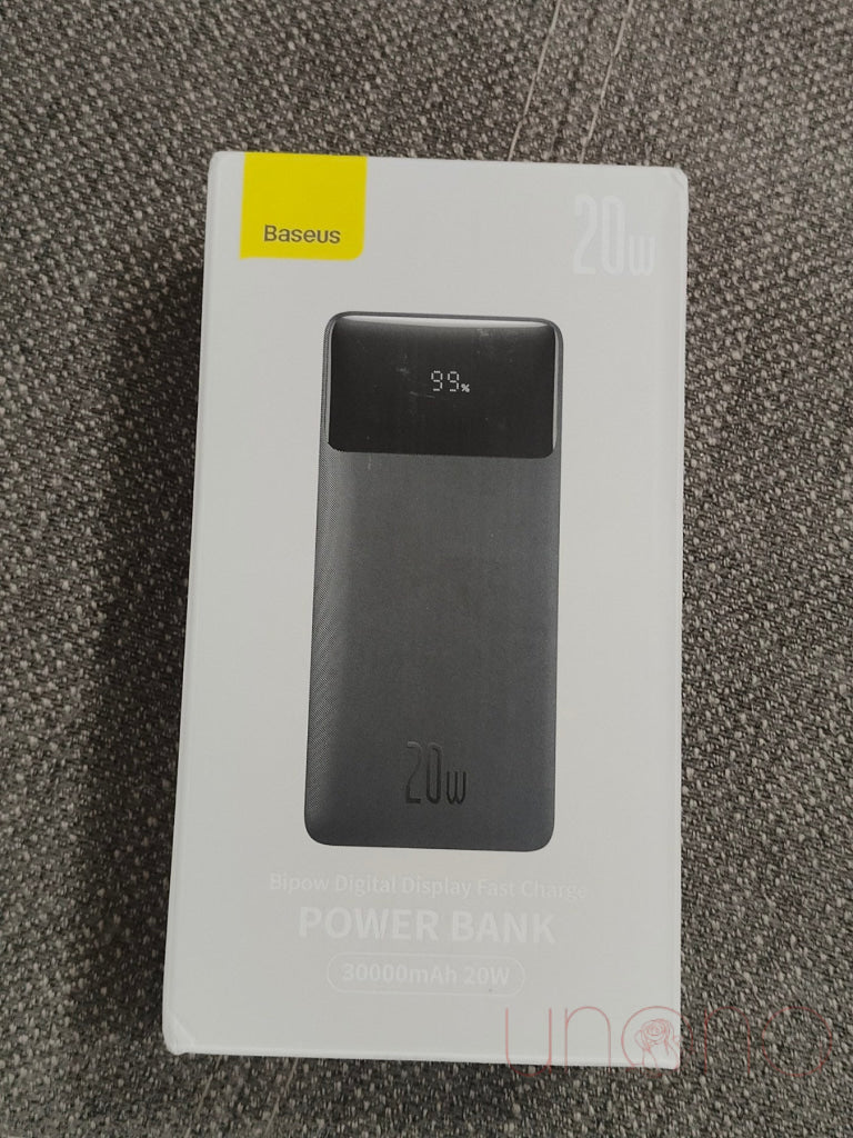 Baseus Bipow Power Bank With Digital Display 10000-30000 Mah 20W 3A Power Bank