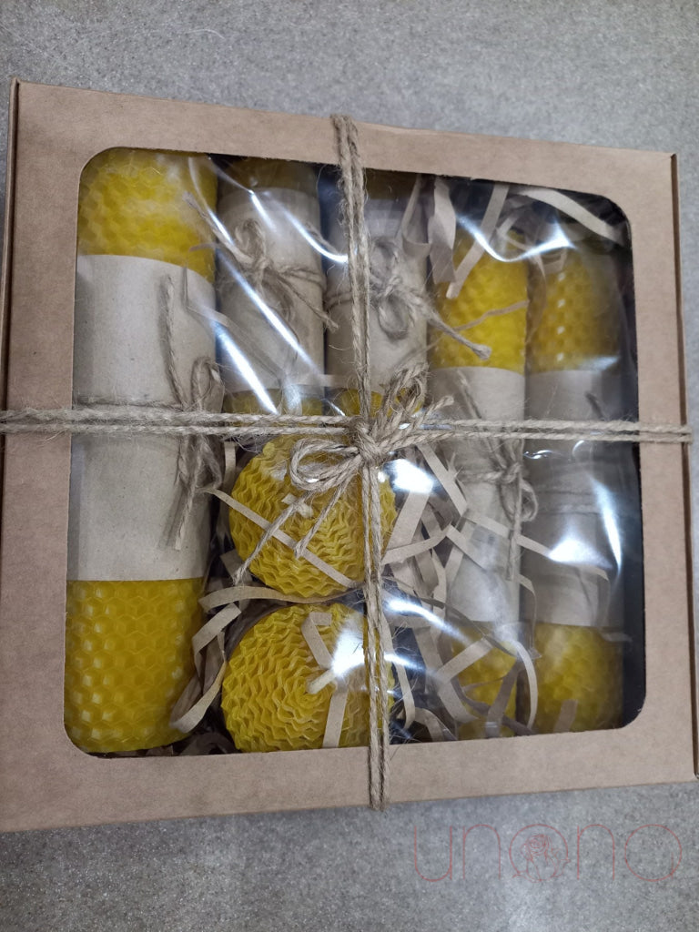 Beeswax Candle Set Gift Baskets