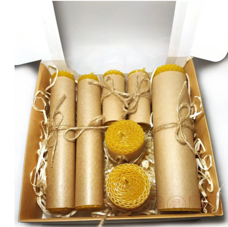 Beeswax Candle Set Gift Baskets