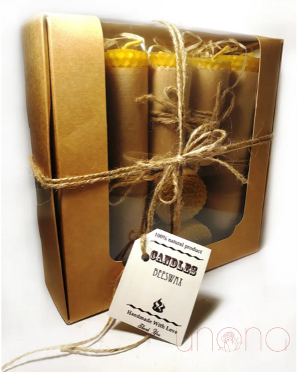 Beeswax Candle Set Gift Baskets