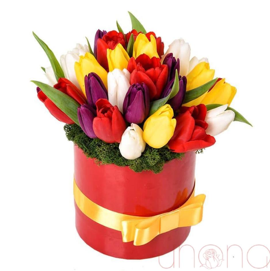 Box of Tulips Love's Wonder | Ukraine Gift Delivery.