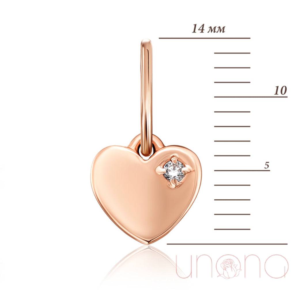 Brilliant-Cut Heart Gold Pendant Jewelry