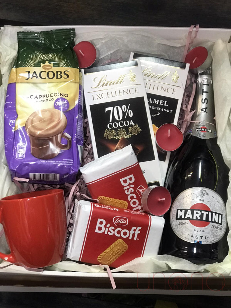 Chocolate Martini Gift Box Baskets