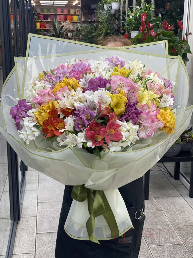 Colorful Alstroemerias Bouquet Flowers