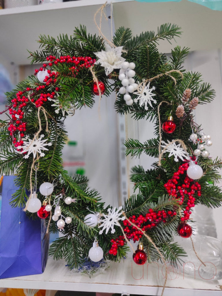 Freshly Made Natural Christmas Wreath Wreath