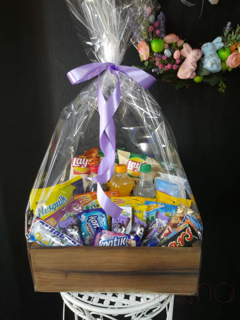 Deluxe Snacks And Drinks Basket By Holidays