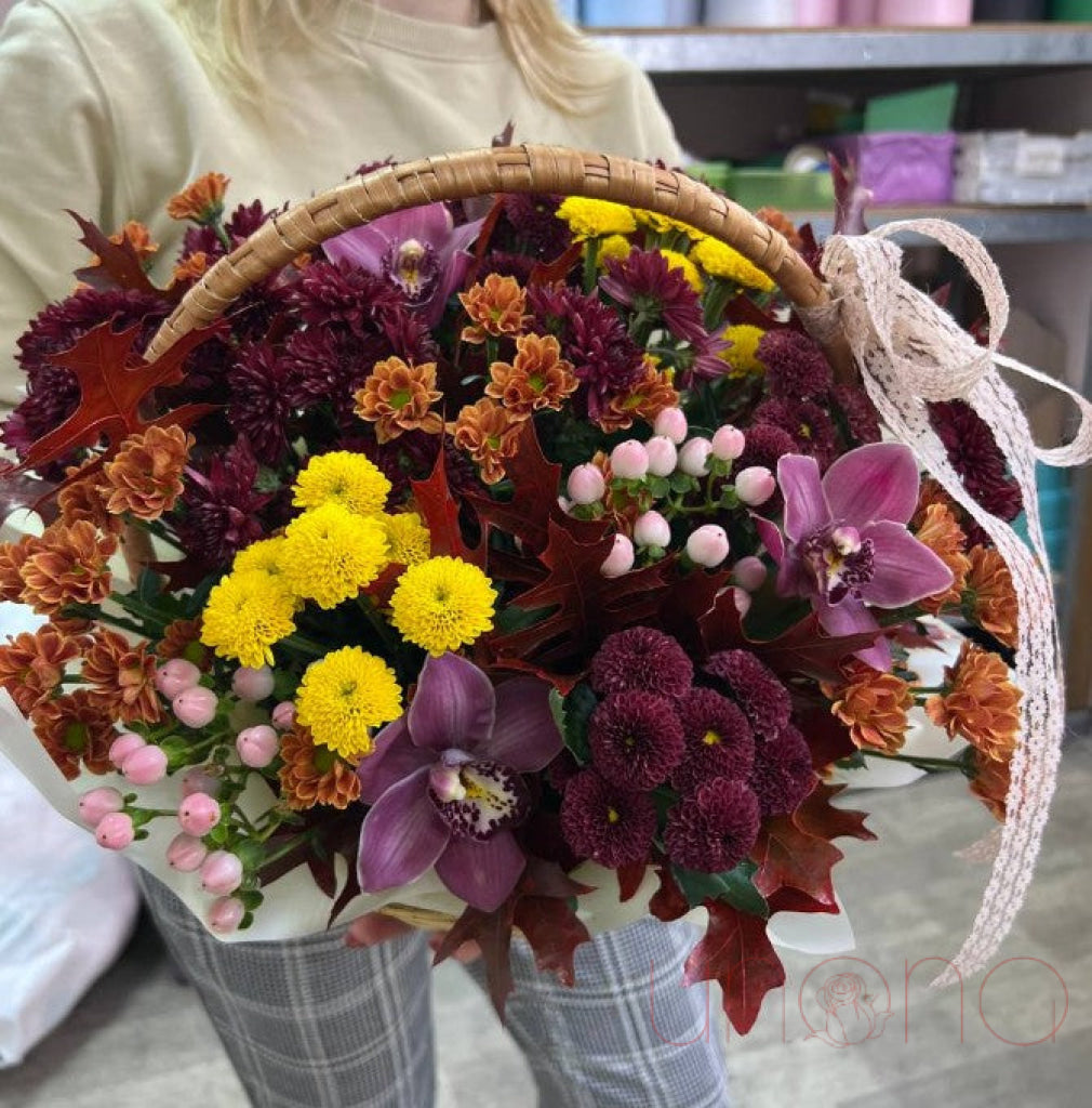 Fall Gem Flower Basket Flowers