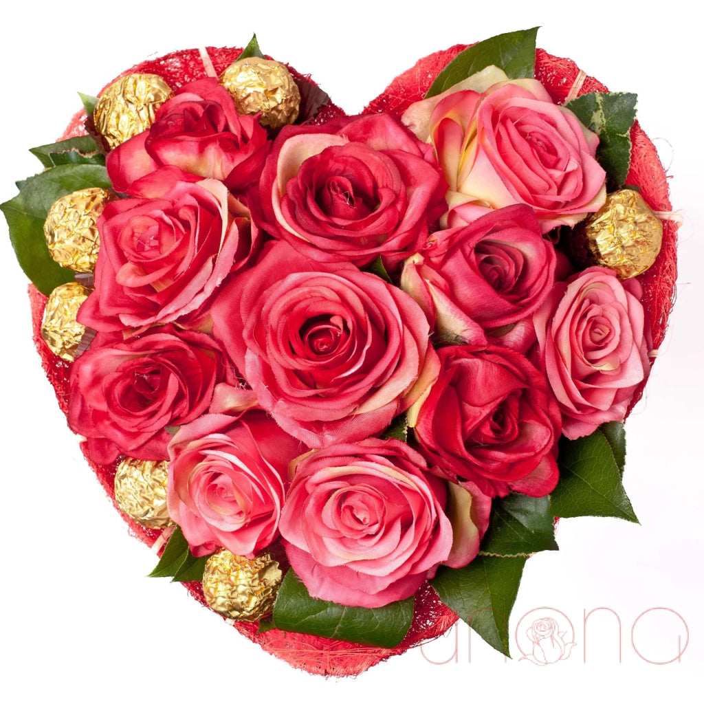 Fancy and Sweet Heart Arrangement | Ukraine Gift Delivery.