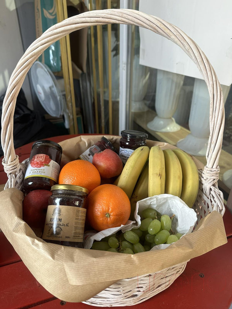 Fruit and Jam Gift Basket fruit basket