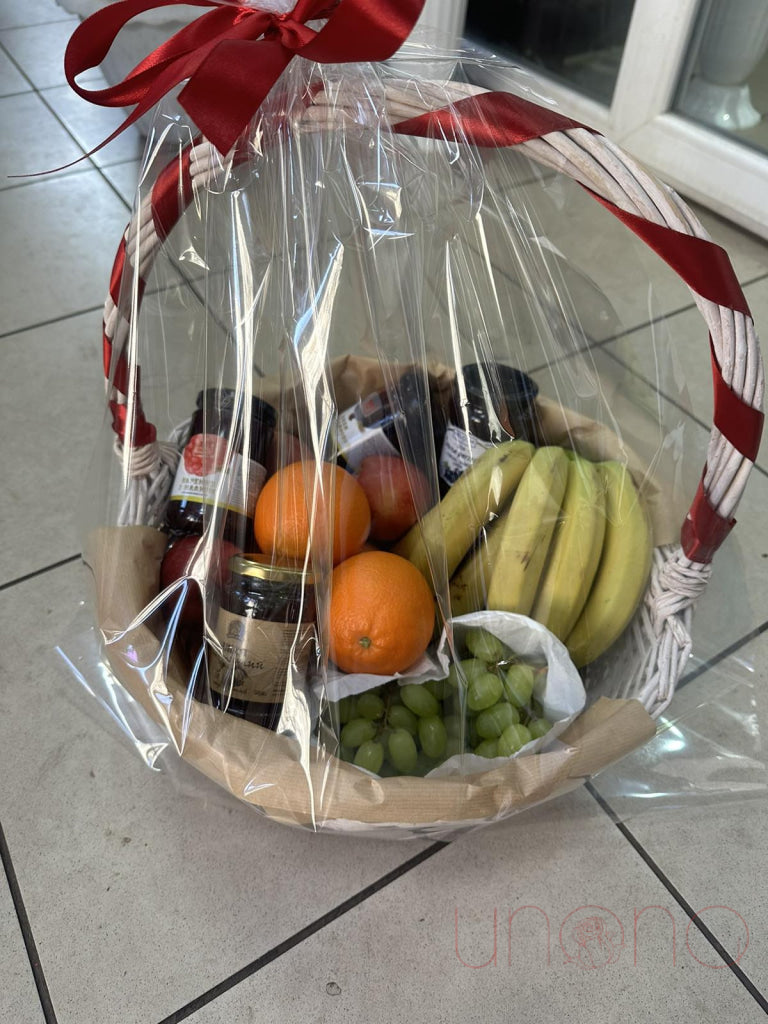 Fruit and Jam Gift Basket fruit basket