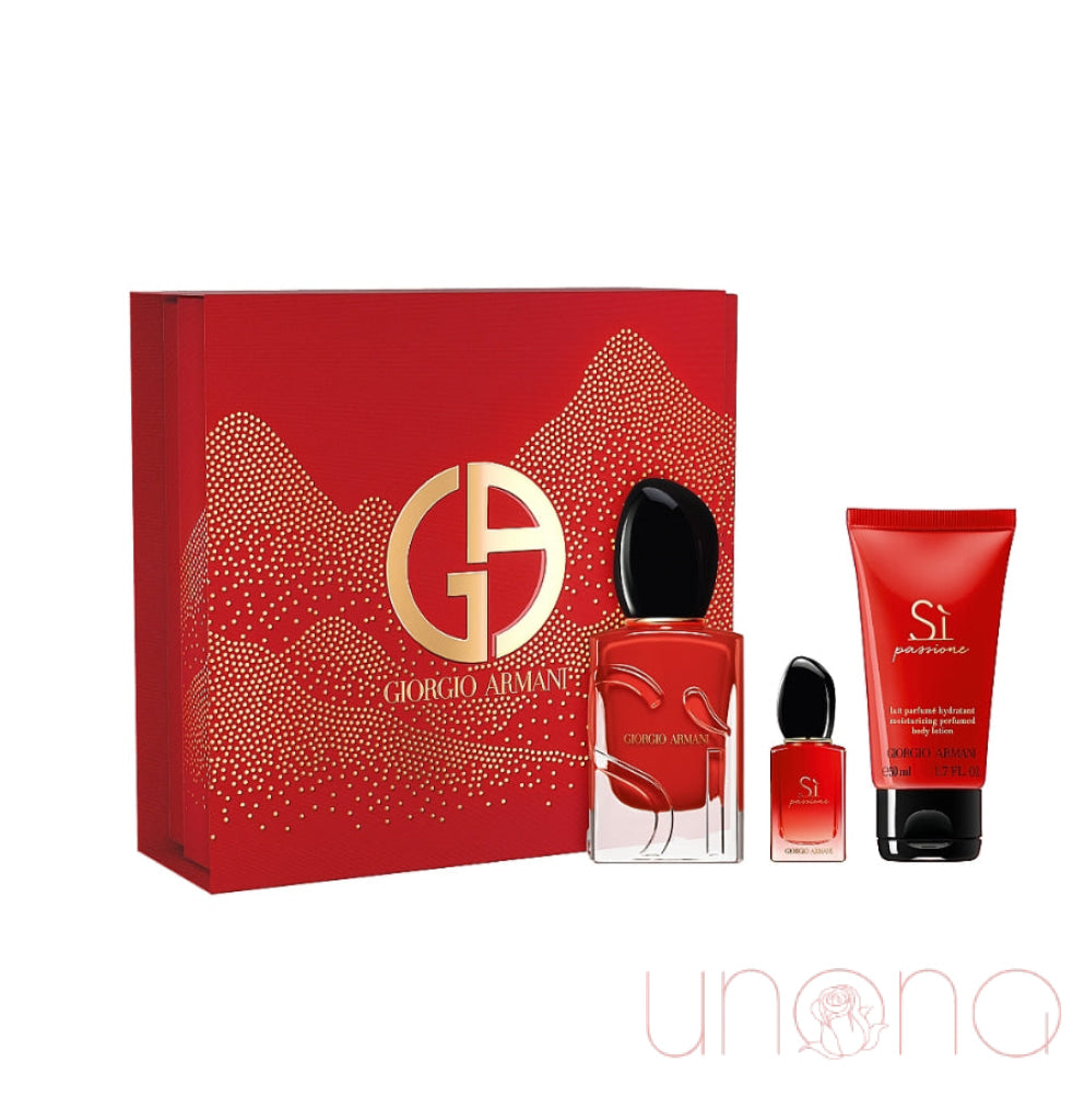 Giorgio Armani Si Passione Gift Set (Edp 50Ml + Edp 7Ml Body Lotion 50Ml) – A Bestseller Perfume