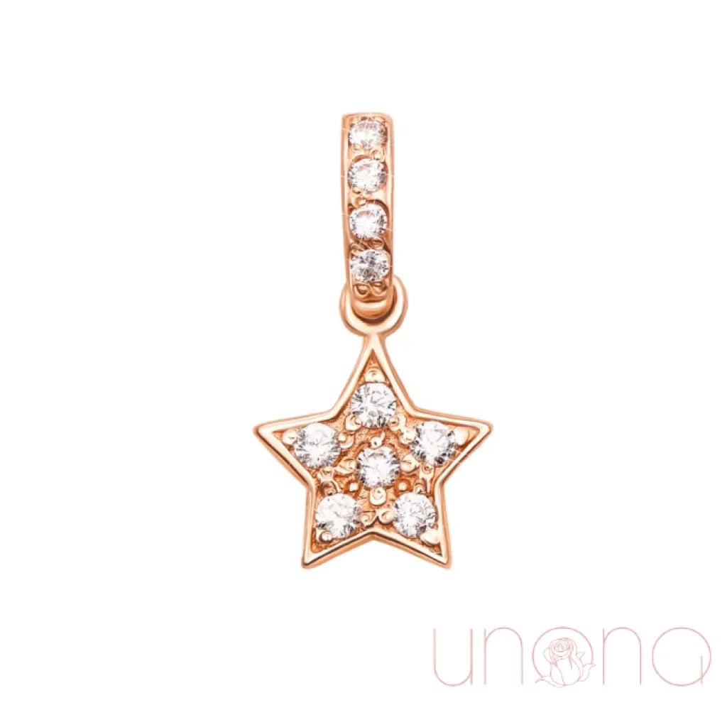 Golden Star Pendant With Phianite Jewelry