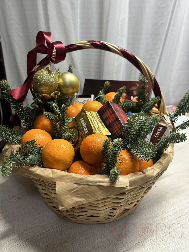 Happy Holidays Gift Basket Christmas