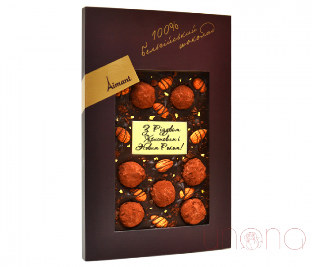 Happy New Year And Merry Christmas Chocolate Bar Truffles Bar