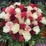 Heart-Shaped Roses Arrangement | Ukraine Gift Delivery.