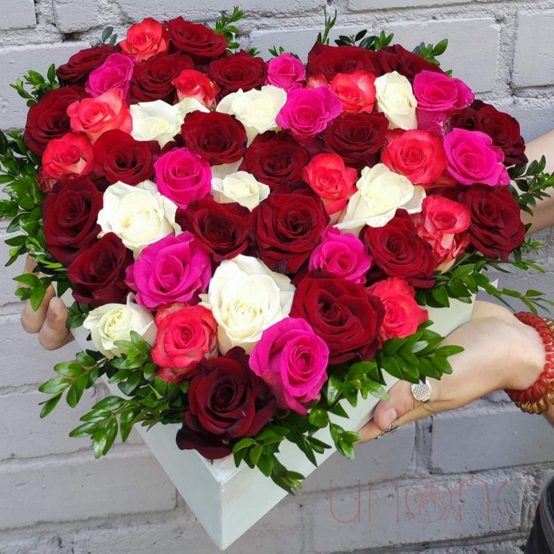 Heart-Shaped Roses Arrangement | Ukraine Gift Delivery.