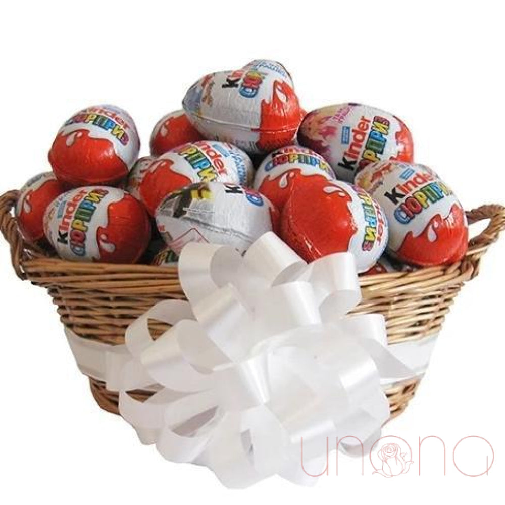 Baskets to Ukraine - Kinder Surprise Eggs Basket to Ukraine – Ukraine Gift  Delivery