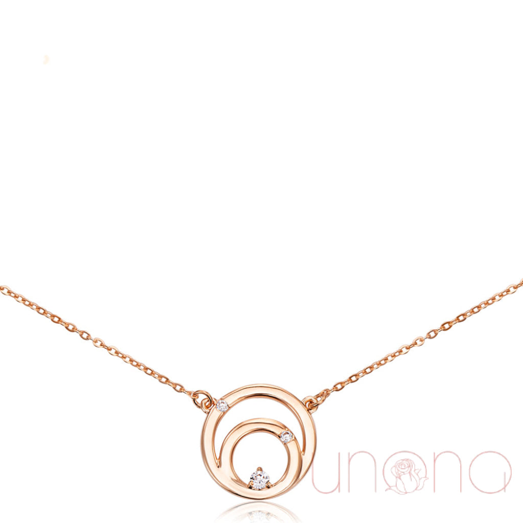 Luxurious Gold Necklace With Phianite Stones 40 Cm