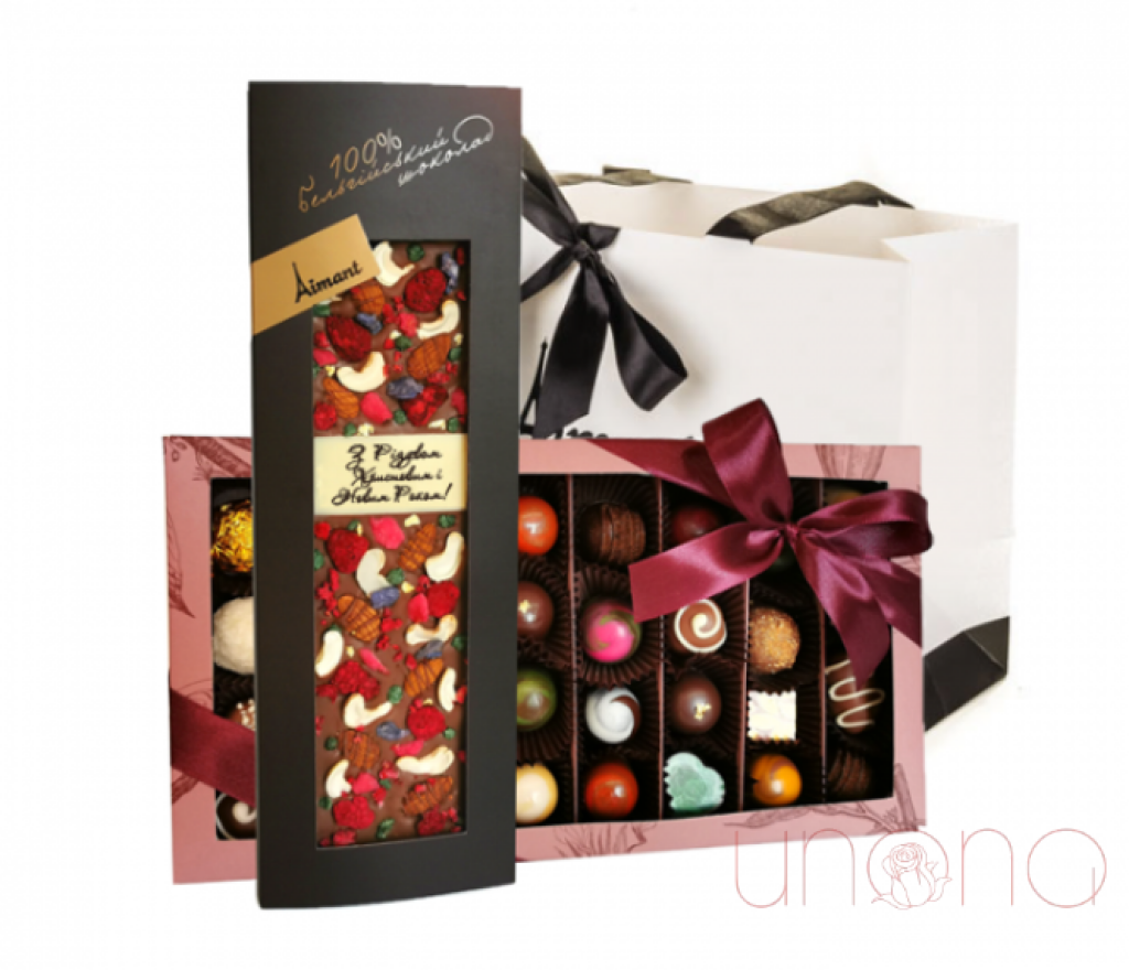 Merry Christmas And Happy New Year Chocolates Set By Holidays