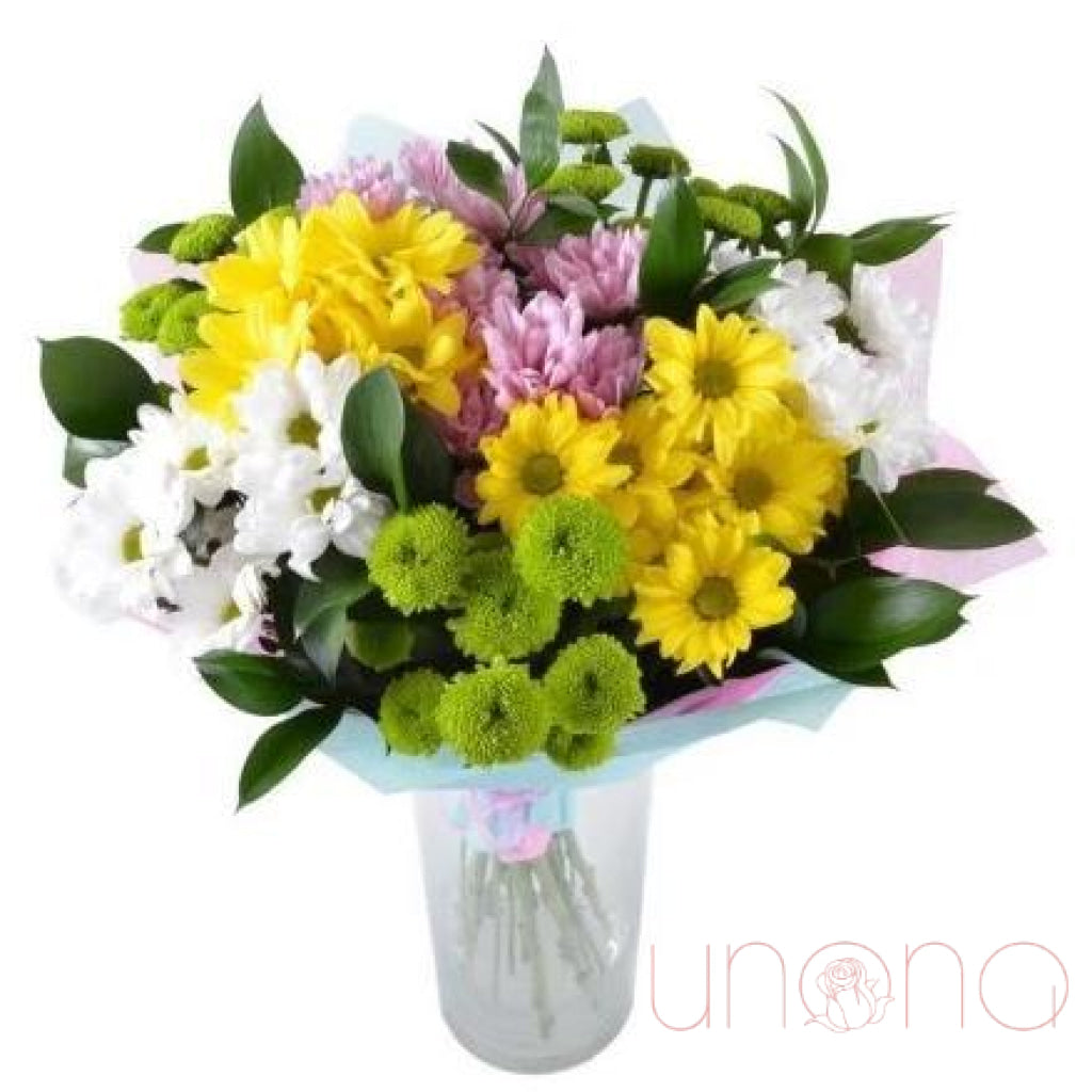 Multicolored Chrysanthemums Bouquet | Ukraine Gift Delivery.