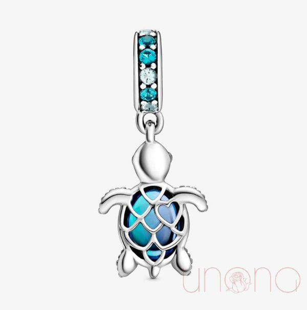 Ocean Murano Glass Turtle Dangle Charm | Ukraine Gift Delivery.