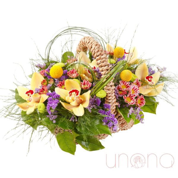 Orchids & Chrysanthemums Arrangement Flowers