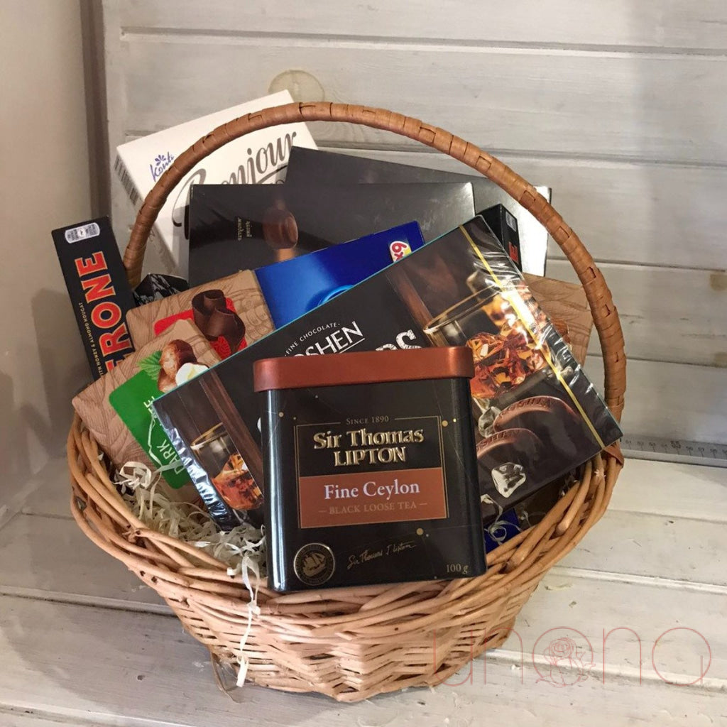 Passionate Dark Chocolate Basket | Ukraine Gift Delivery.