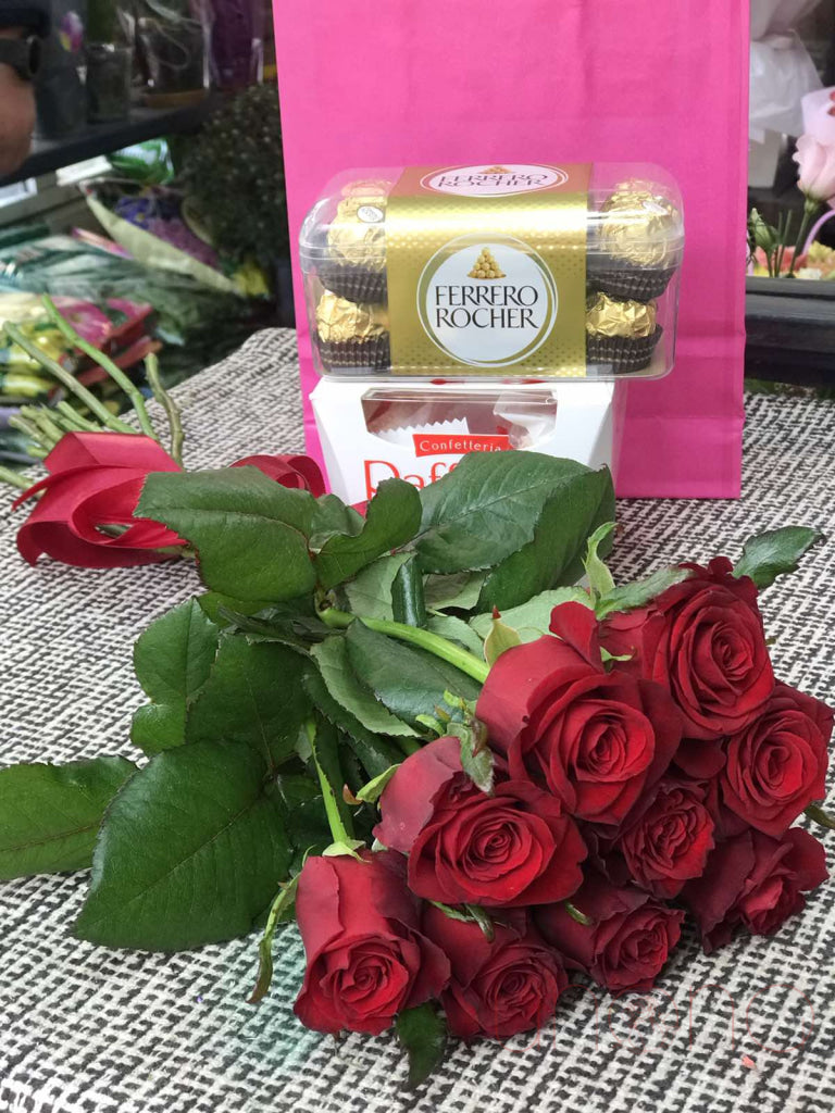 Roses And Ferrero Chocolates Roses