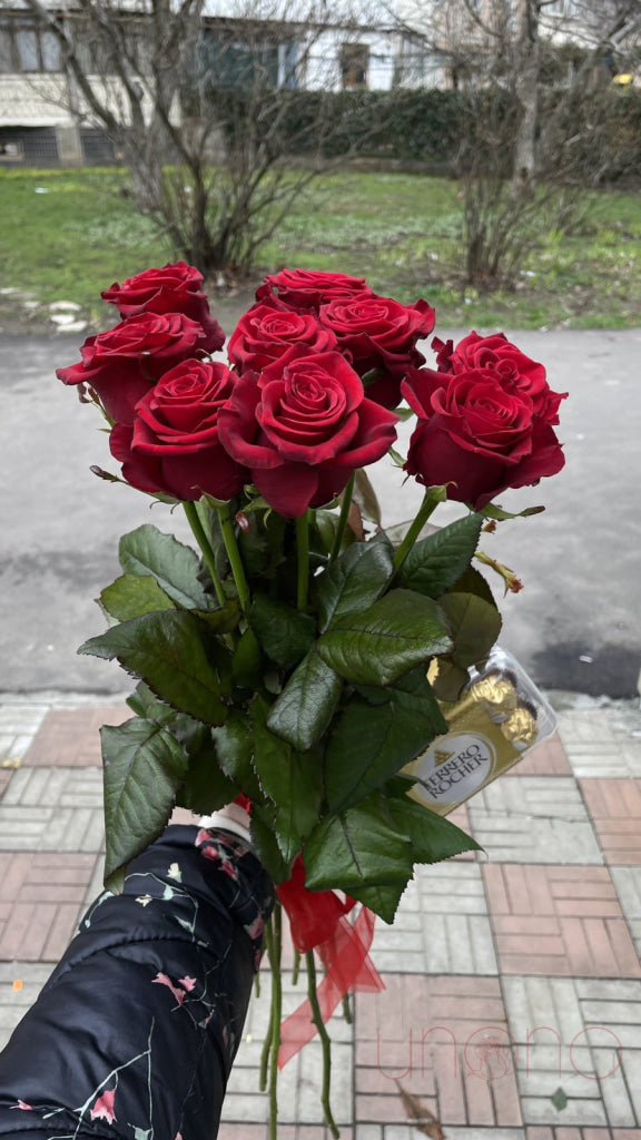 Roses And Ferrero Chocolates By Holidays