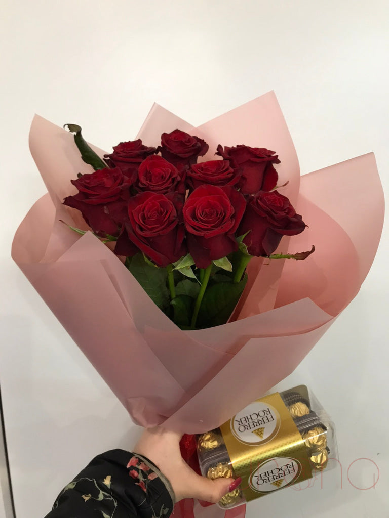 Roses And Ferrero Chocolates By Holidays