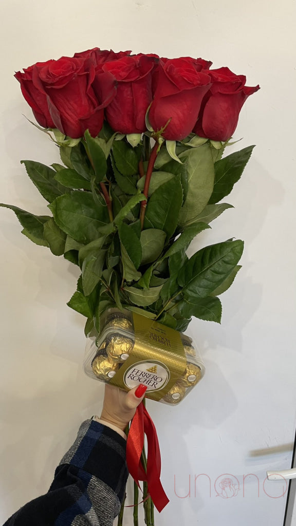 Roses And Ferrero Chocolates By Holidays