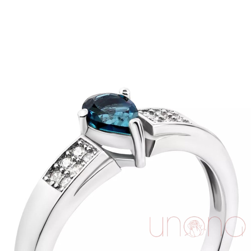 Silver Ring With London Blue Topaz Stone By Price