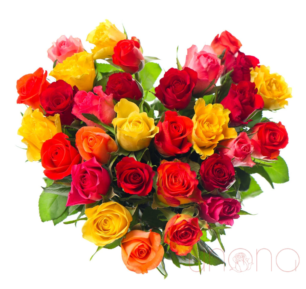 Sparkling Heart Roses Arrangement | Ukraine Gift Delivery.