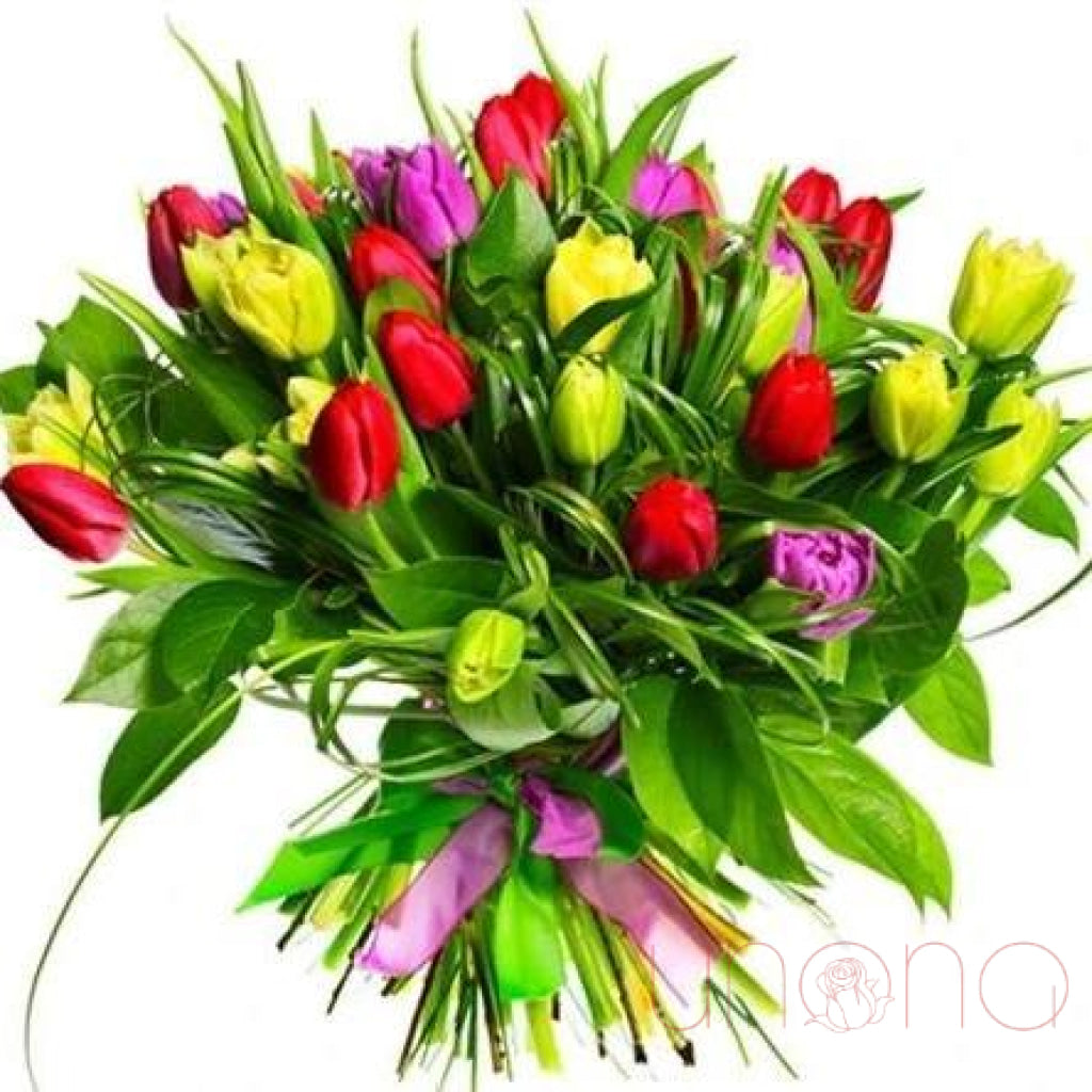 Spring Song Tulips Bouquet | Ukraine Gift Delivery.