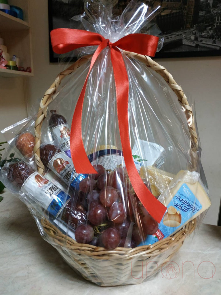 Supreme Salami and Cheese Basket | Ukraine Gift Delivery.