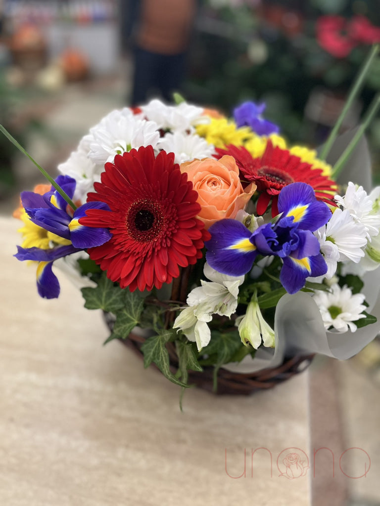 Sweet And Pretty Blooms Basket Flowers