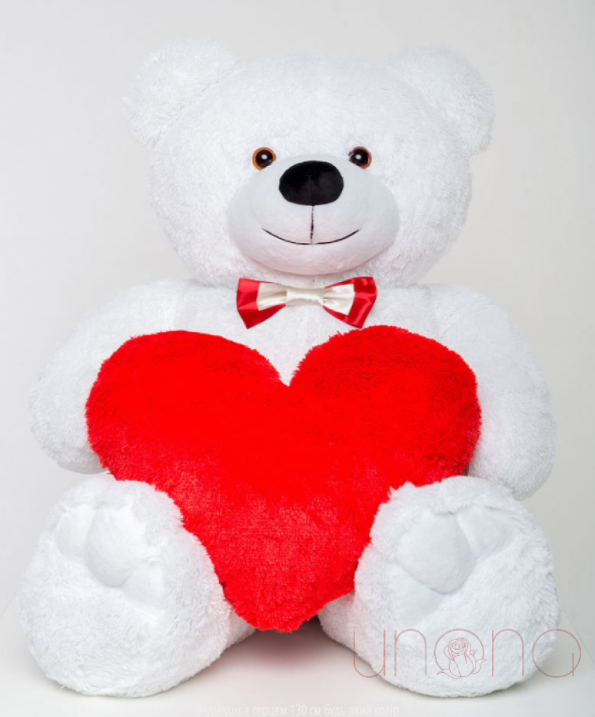 Sweetheart Teddy Bear 130 Cm / White Bear