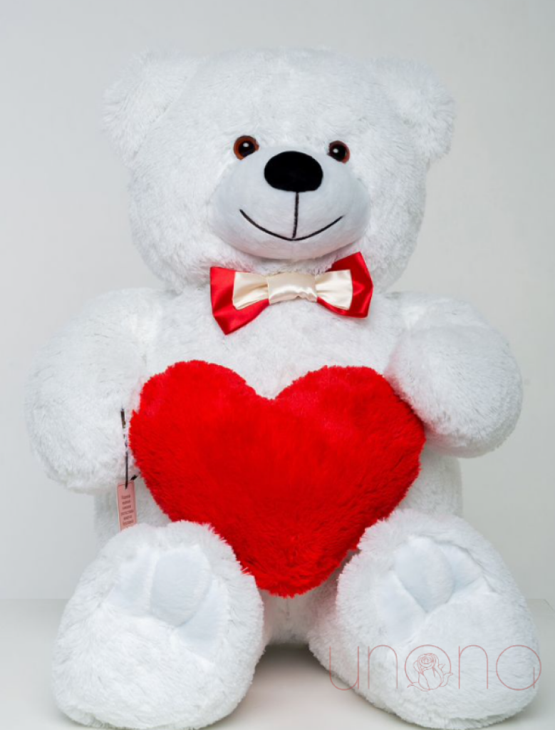 Sweetheart Teddy Bear 85 Cm / White Bear