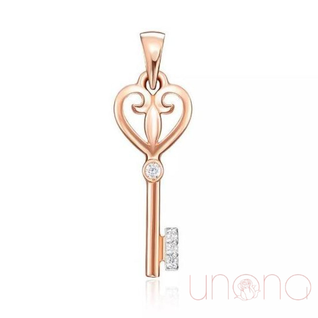 Unlock the Love Gold Key Pendant | Ukraine Gift Delivery.