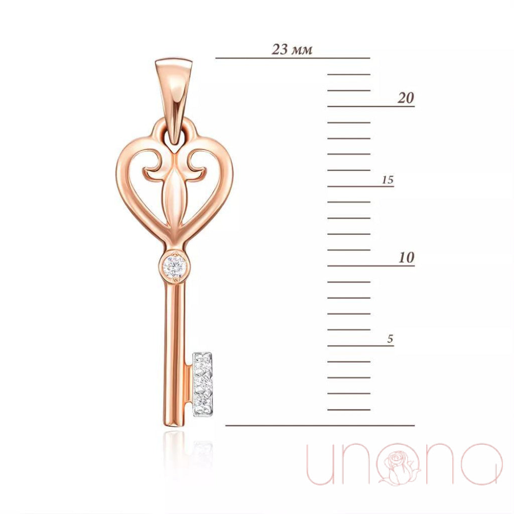 Unlock The Love Gold Key Pendant Jewelry