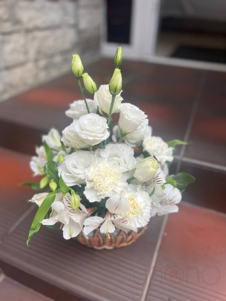 White Delight Arrangement Gladiolus