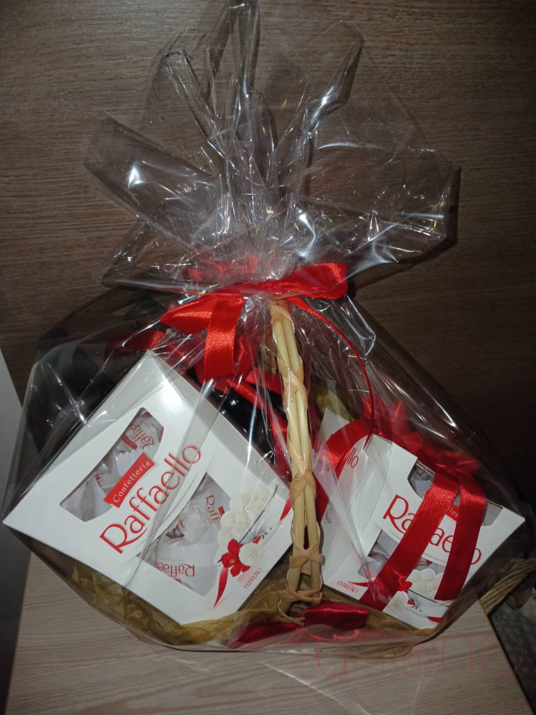 Wine And Raffaello Gift Basket By Holidays