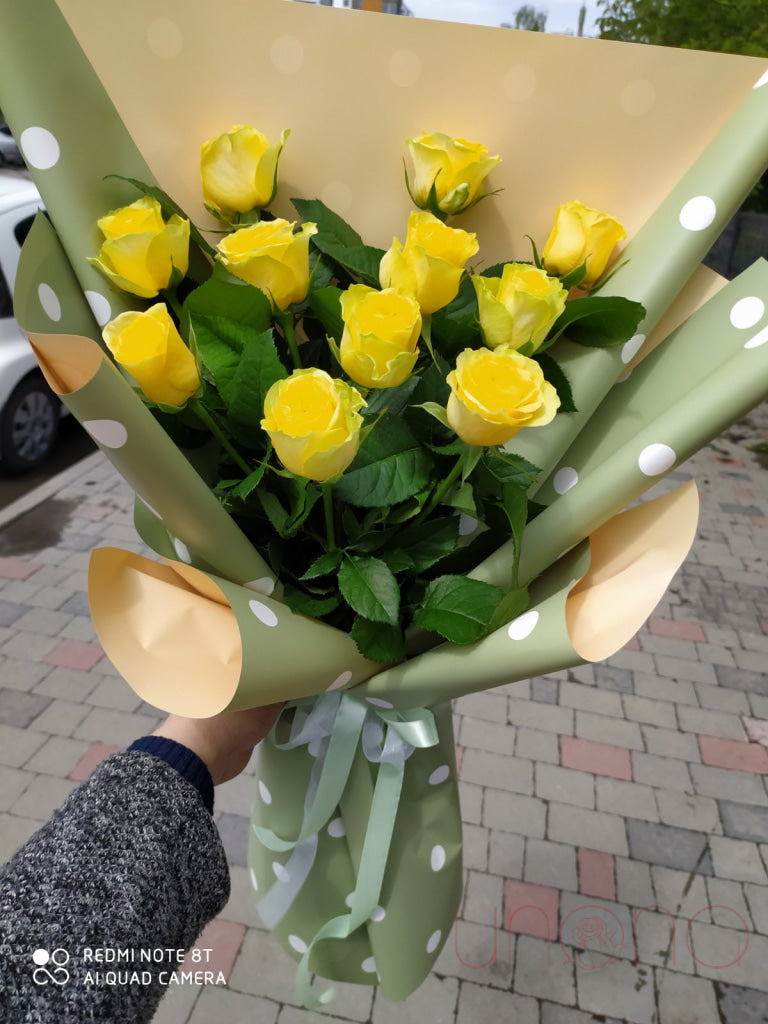 Yellow Roses Bouquet | Ukraine Gift Delivery.