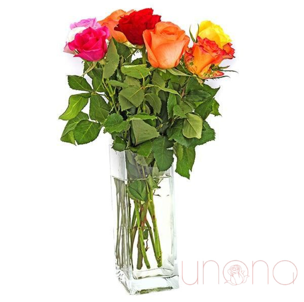 "You are Fabulous" Multicolored Roses | Ukraine Gift Delivery.